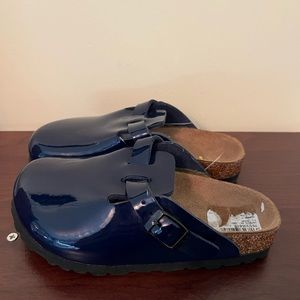 Navy Birkenstocks